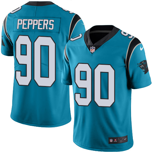 Nike Panthers #90 Julius Peppers Blue Alternate Men's Stitched NFL Vapor Untouchable Limited Jersey